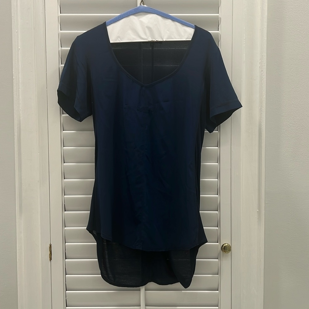 Nanette Lepore Navy Silk Blouse